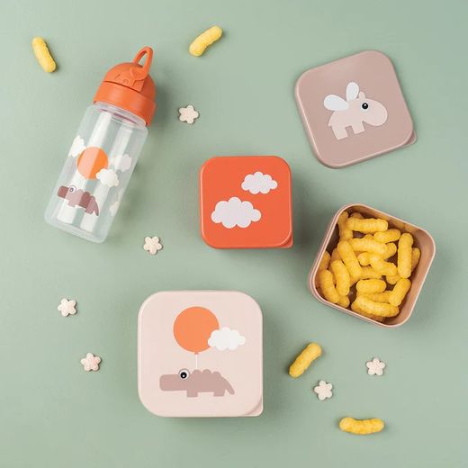 Fiambreras Snack box set Donebydeeer Nubes Papaya