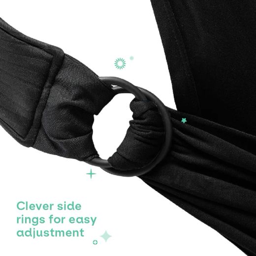 Fular portabebés Koala Cuddle Band 2 Cotton Black