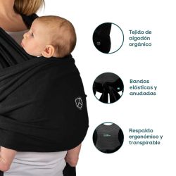 Fular portabebés Koala Cuddle Band 2 Cotton Black