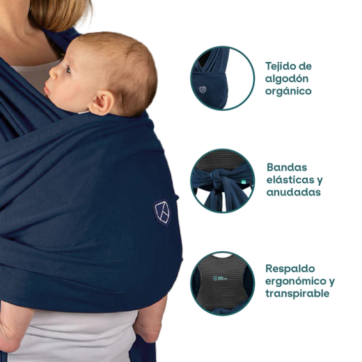 Fular portabebés Koala Cuddle Band 2 Cotton blue