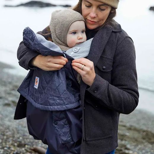 Funda de invierno Ergobaby portabebes gris carbón