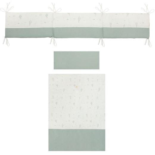 Funda nórdica cuna + relleno + protector + funda almohada Bimbidreams Blue Sky