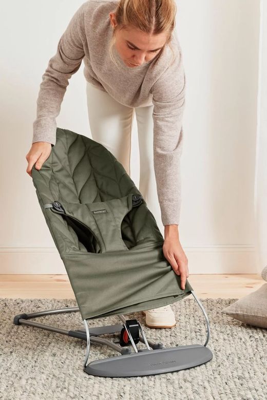 Hamaca Bliss BabyBjorn Pétalo Woven verde oscuro