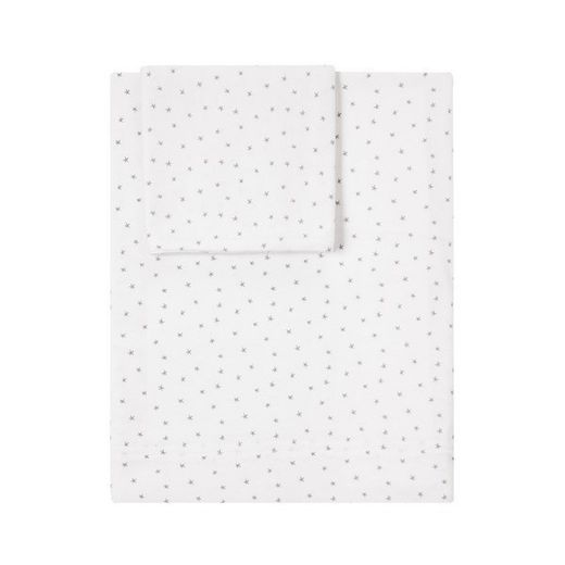 Juego de sábanas Babyclic Mini Stella blanco