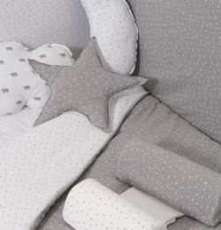 Juego de sábanas Babyclic Mini Stella gris
