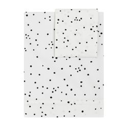 Juego de sábanas cuna Petit Praia SPOTS NEGRO