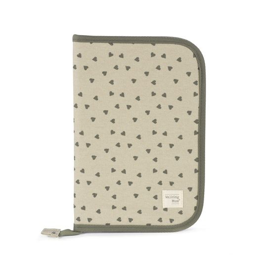 Libro de nacimiento Walking Mum Corazones Poppy Musgo