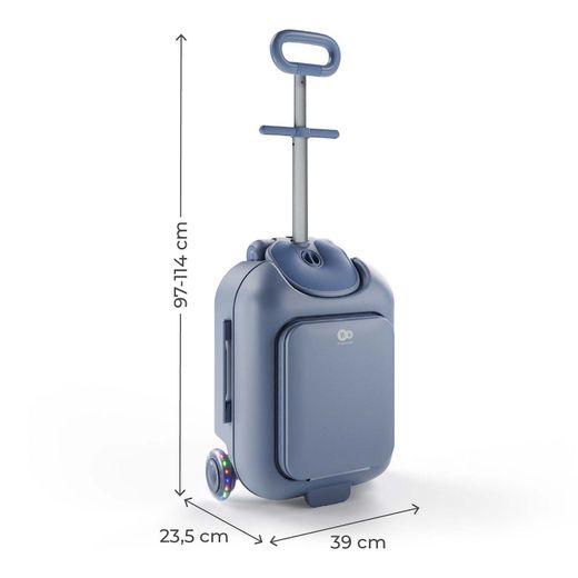 Maleta infantil 2 en 1 con asiento Kinderkraft CABBY Azul