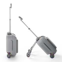 Maleta infantil 2 en 1 con asiento Kinderkraft CABBY Gris