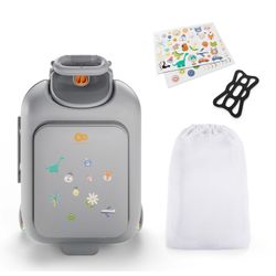 Maleta infantil 2 en 1 con asiento Kinderkraft CABBY Gris