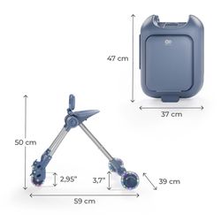 Maleta infantil 2 en 1 con asiento Kinderkraft CABBY Gris