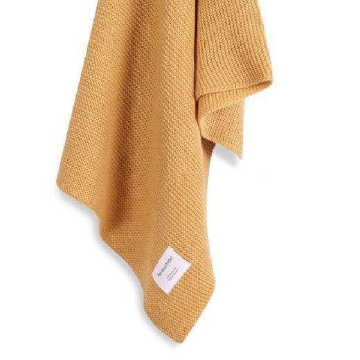 Manta de punto Bonjourbebe tricot dralon Mostaza