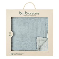 Manta muselina Bimbidreams Coralina Azul