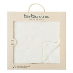 Manta muselina Bimbidreams Coralina Blanco