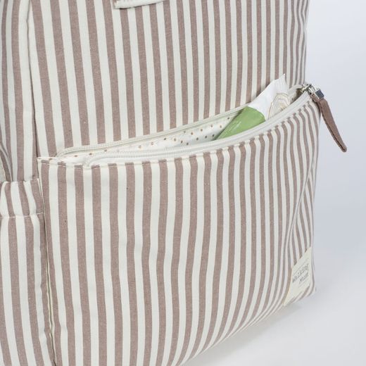 Mochila Walking Mum Praliné Rayas Moka