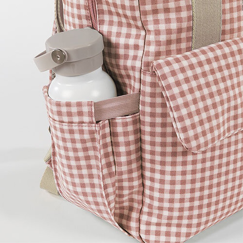 Mochila walking Mum I Love Vichy rosa — Castellvell - Puericultura