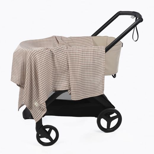 Muselina + bajera capazo Walking Mum Praliné Vichy Moka