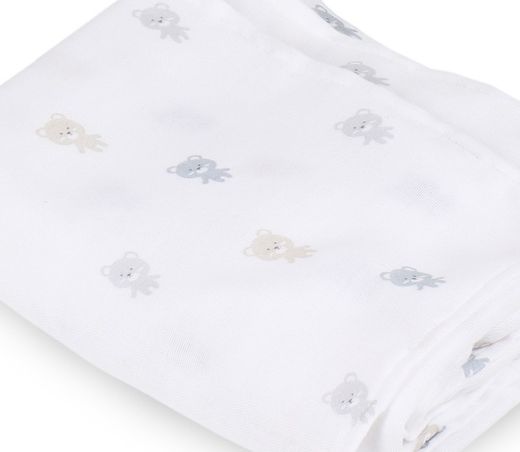 Muselina Bonjourbebe Montana gris