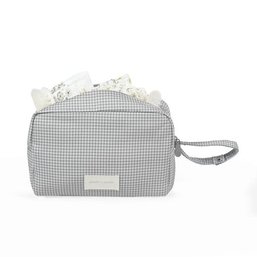 Neceser Pasito a Pasito Little Bloom Vichy Gris
