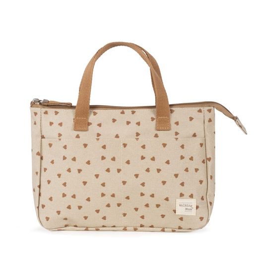 Neceser Walking Mum Corazones Poppy Canela