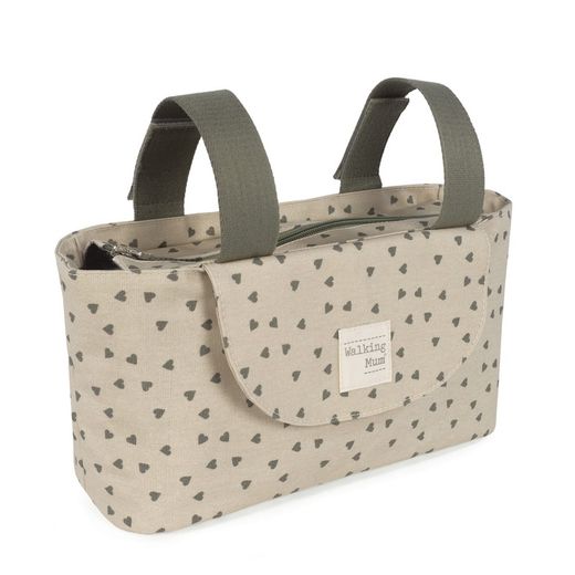 Organizador Walking Mum Corazones Poppy Musgo