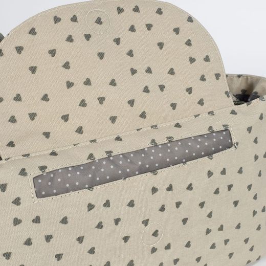 Organizador Walking Mum Corazones Poppy Musgo