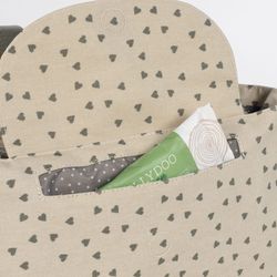 Organizador Walking Mum Corazones Poppy Musgo
