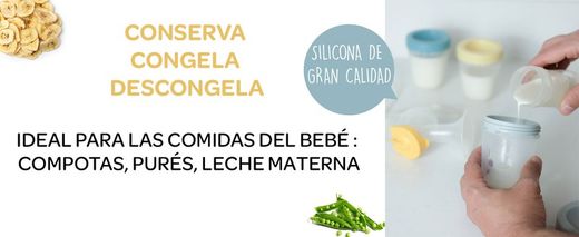 Pack de 3 tarritos Beaba silicona Sping