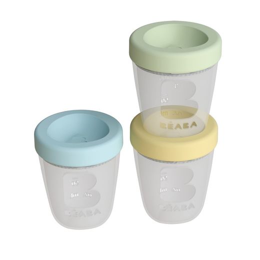 Pack de 3 tarritos Beaba silicona Sping