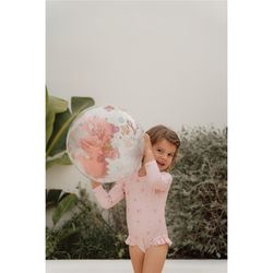 Pelota de playa 3D Little Dutch Ocean rosa