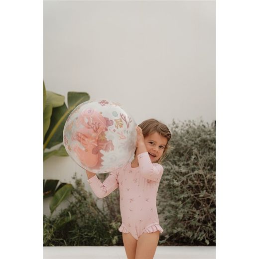 Pelota de playa 3D Little Dutch Ocean rosa