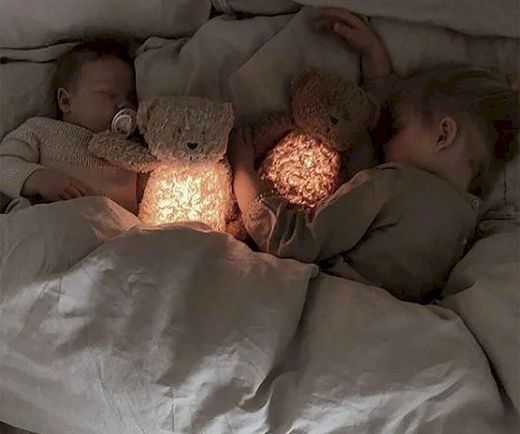 Peluche luz-sonido Oso organico Monnie Capuccino