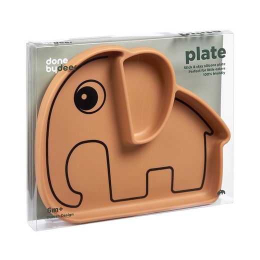 Plato de silicona DonebyDeer Elefant mostaza