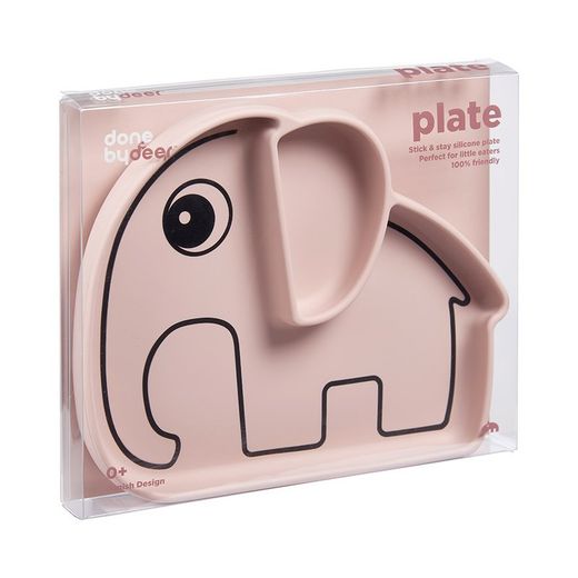 Plato de silicona DonebyDeer Elefant rosa