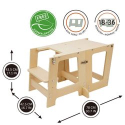 PREMA 3 EN 1 Montessori, torre de aprendizaje y mesa natural