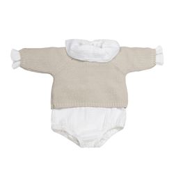 Primera puesta Pasito a Pasito Tricot beige