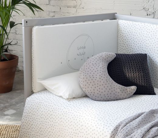Protector de cuna Babyclic Night Stories Blanco