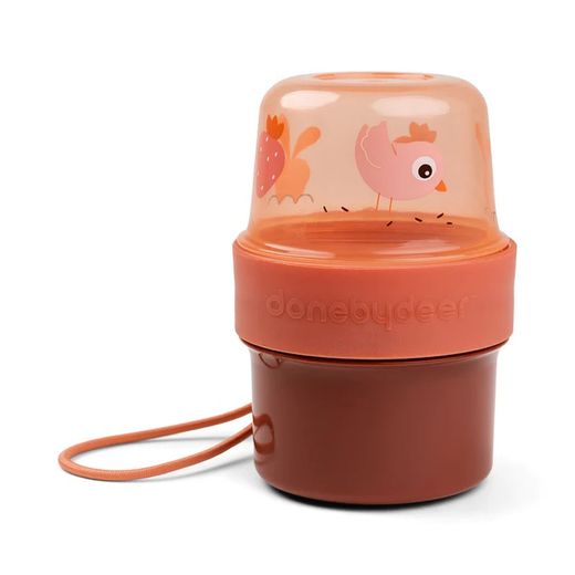Recipiente snack bidireccional 150ml-150ml Donebydeer Birdee Papaya