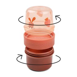 Recipiente snack bidireccional 150ml-150ml Donebydeer Birdee Papaya
