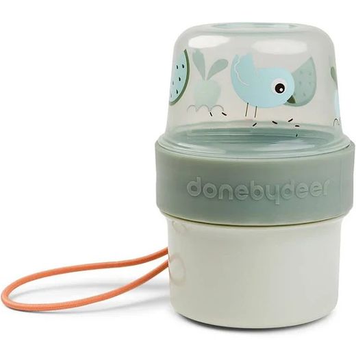 Recipiente snack bidireccional 150ml-150ml Donebydeer Birdee verde