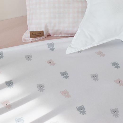 Sábanas de cuna Bonjourbebe Montana rosa
