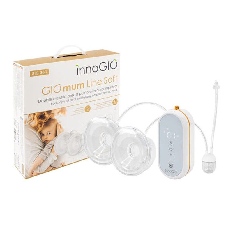 Sacaleches Innogio doble con aspirador nasal GIO-360