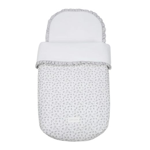 Saco capazo Pasito a Pasito Little Bloom Flor gris
