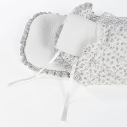 Saco capazo Pasito a Pasito Little Bloom Flor gris
