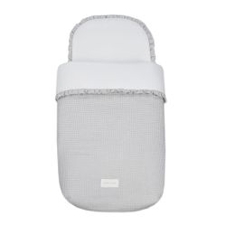 Saco capazo Pasito a Pasito Little Bloom Vichy gris