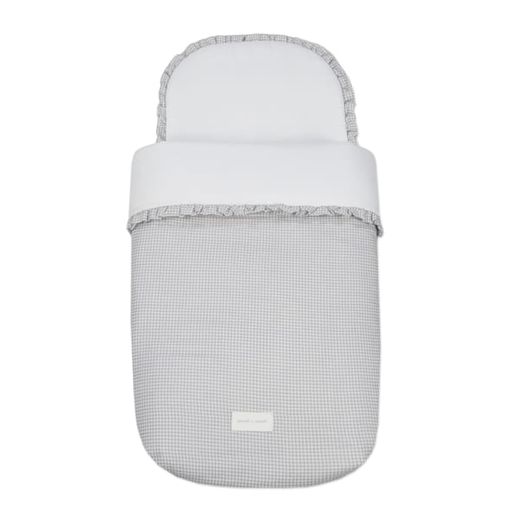 Saco capazo Pasito a Pasito Little Bloom Vichy gris