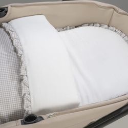 Saco capazo Pasito a Pasito Little Bloom Vichy gris