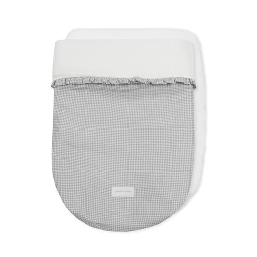 Saco capazo Pasito a Pasito Little Bloom Vichy gris