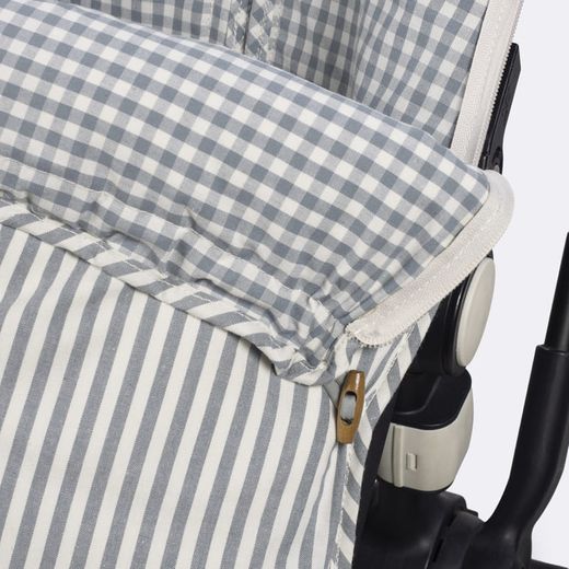 Saco silla Walking Mum Praliné Vichy/rayas Matcha