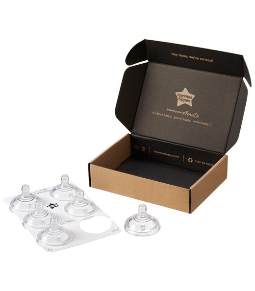 Tetina Tommee Tippee Closer to Nature Flujo Rápido, Caja de 6 unidades